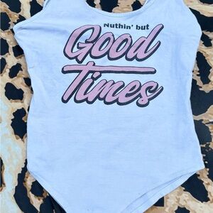 Gaze White and Pink 'Nuthin' but Good Times' Bodysuit